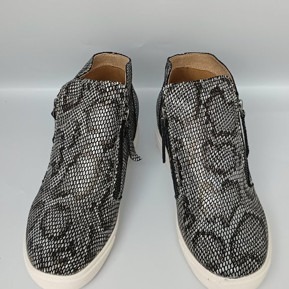 Bernie Mev dual-zip Boot WHARTON Leather Snakeskin-look Size 36 - Picture 3 of 14